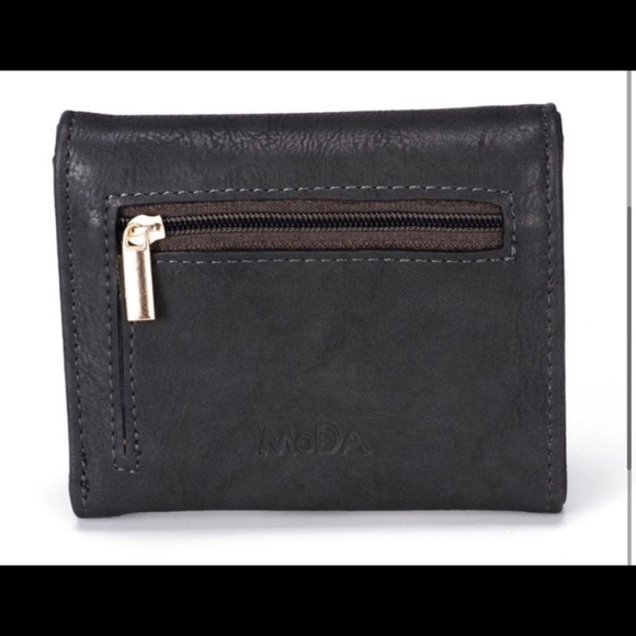‼️1 LEFT‼️MoDA NEW YORK SLEEK BLACK WALLET - Picture 2 of 4